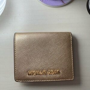 Michael Kors Metallic Gold Card Holder